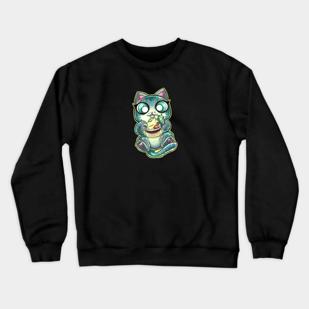 Kitty Whip Crewneck Sweatshirt by Dustinart